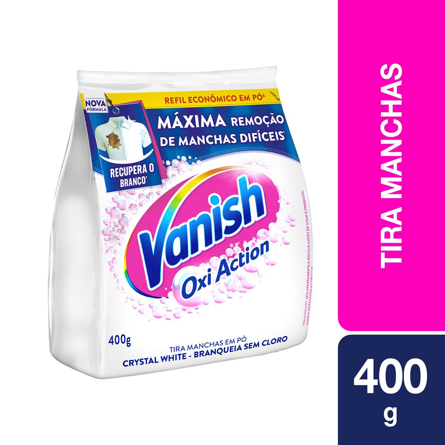 Tira-Manchas Vanish Em Pó Crystal White Sem Cloro 400g